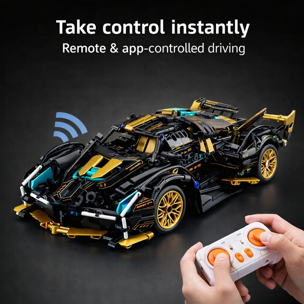 BLOTIM® Remote-Controlled Supercar Building Kit